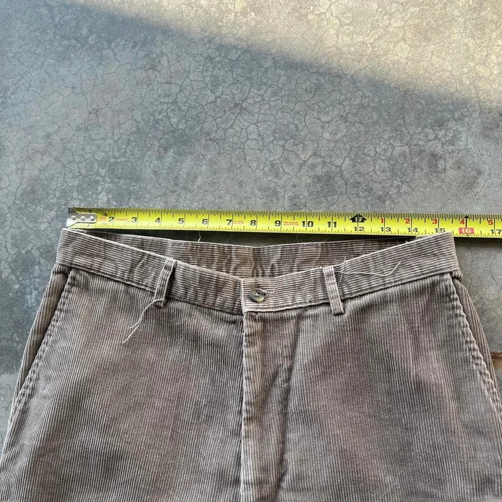 Vintage 90s haggar brown/tan corduroy relaxed fit trouser pants 30